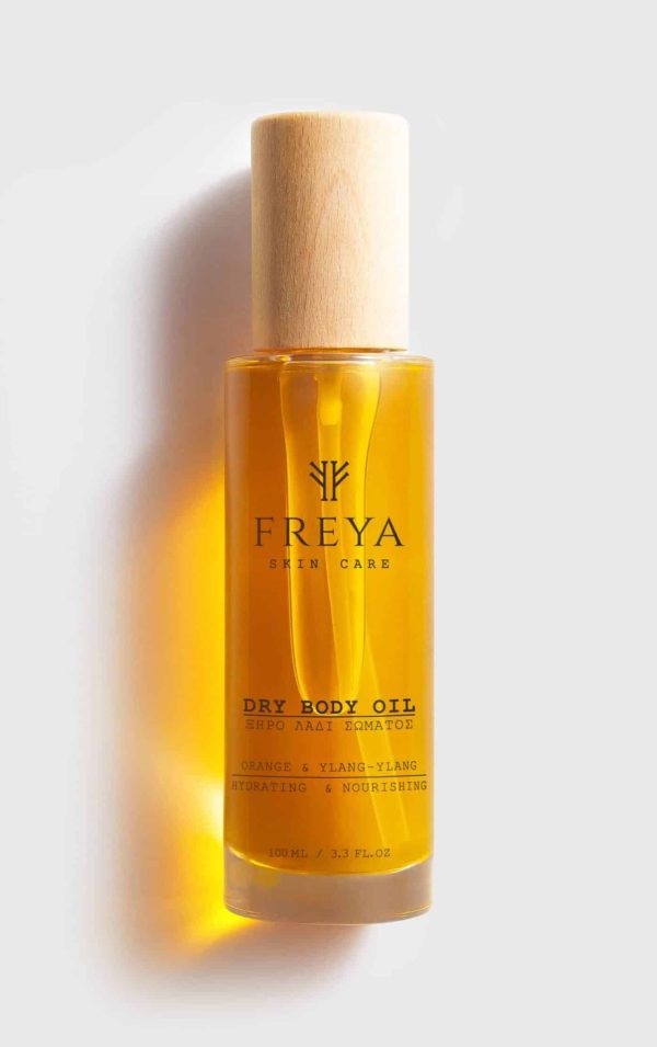 Moisturizing dry body oil, which improves the look and feel of the skin